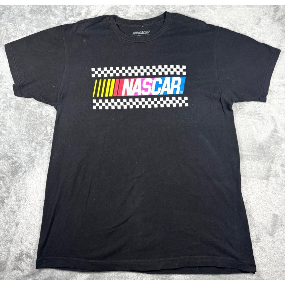 NASCAR Graphic Logo T-Shirt Black Size L RN# 77272